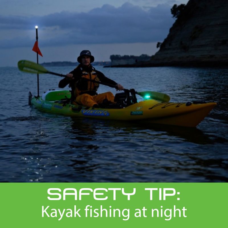 Safety TIP –  Kayak fishing at night, what lights to use