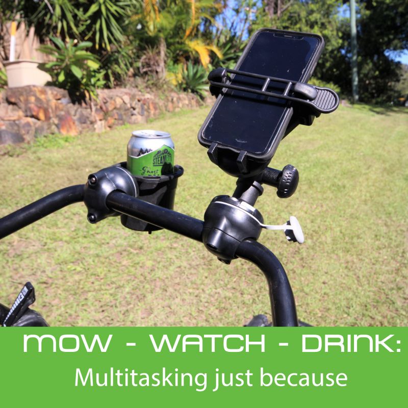 DIY Multitasking with RAILBLAZA : Mow the lawns - Watch the footy - Hydrate !